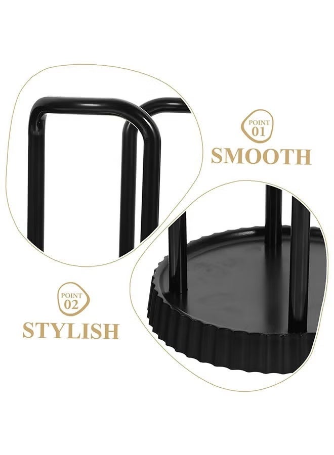 MANBO Two paper cup holders, disposable cup lid organizer, coffee cup dispenser/dispenser, storage station for coffee shops, milk tea shops, restaurants, offices, and restrooms (black and beige) - Image 2
